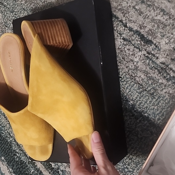 Yellow Suede Women's Mules - Picture 3 of 3